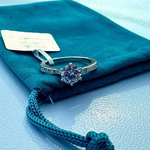✨ 1.39 CTW Moissanite Ring | 1.0 CT 6.5mm | 925 Sterling Silver | Size 7 ✨